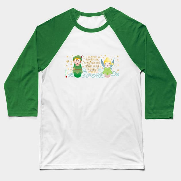 Kokeshis Peter and fairy Baseball T-Shirt by Pendientera